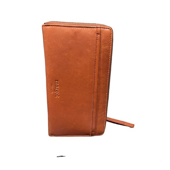MARGOT New York Gabby Tan Genuine Leather Zip Around Wallet Wristlet. NWT - Picture 1 of 5